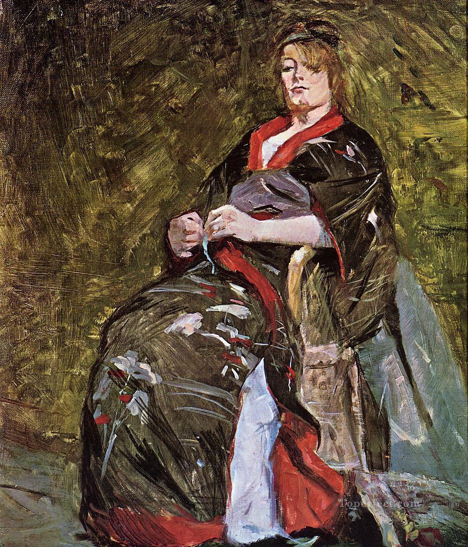 Lili Grenier in a Kimono post impressionist Henri de Toulouse Lautrec Oil Paintings